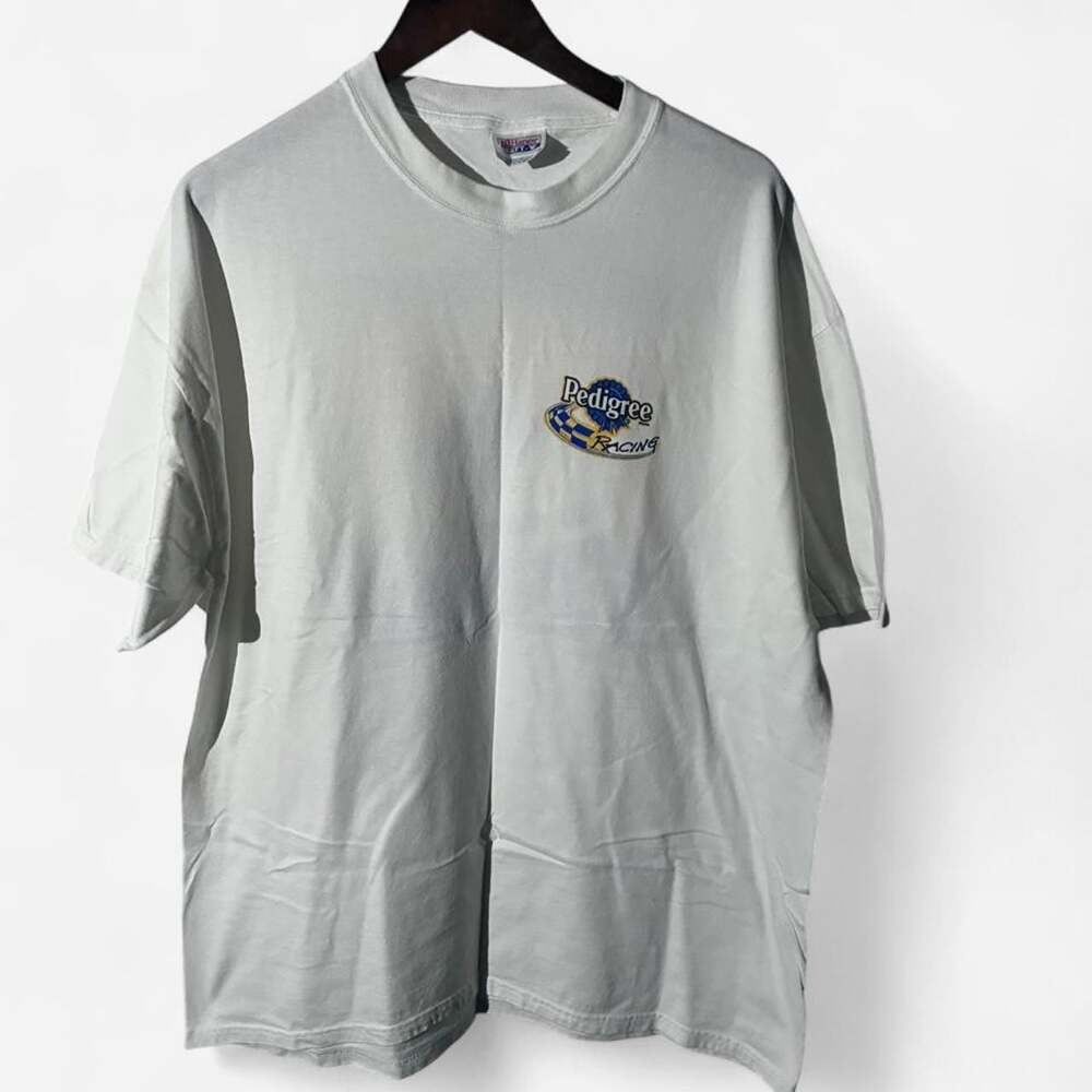 Vintage Pedigree Racing NASCAR T-Shirt, White Cotton XL